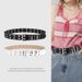 Star Multi-Hole American Wide For Women And Men New Design Jeans Niche Y2K Belt White_viptrois.com
