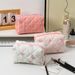 Women's Bags New Plaid Bow Large Hand Held Cosmetic Bag Coin Bag Portable Small Fresh Students_viptrois.com