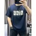 Short-sleeved T-shirt Men's Trendy Brand Letter-printed Temperament Top Casual Versatile Men's Round Neck Inner Half-sleeved Bottoming Shirt_viptrois.com