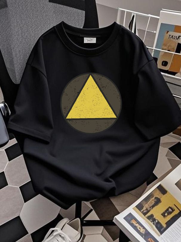 Triangle Circle T-Shirt David Legion Haller Symbol Logo Sign Game Games Gaming Designer Clothes Stretched Top For Everyday Wear Versatile Slightly_viptrois.com