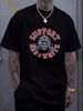 "VINTAGE" SUPPORT THE RED & WHITE 81 2XL BLACK T-SHIRT WITH COLOR GRAPHICS 2009 Streetwear Stylish Comfortable Stretched Summer Soft Breathable_viptrois.com