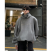 Fine Flash Niche Double-layer Collar Deconstructive Design With Plush Shoulder Pads Hooded Sweatshirt Loose Trendy Top_viptrois.com