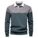 Men's Clothing New Long Sleeve Polo Collar Sweatshirt High Quality Casual Foreign Trade Men's Sweatshirt_viptrois.com