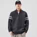 Retro Stand Collar Zip-Up Knit Sweater – Unisex Streetwear Pullover (M-3XL, Relaxed Fit, Vintage Aesthetic)_viptrois.com