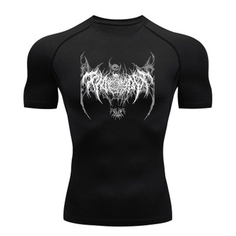 Men's Clothing Compression Shirt Black Fitness T Shirt Men's Muscle Quick Drying Fitness Sportswear Sun Protection Sports T Shirt_viptrois.com