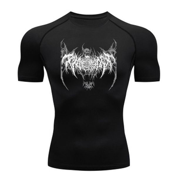 Men's Clothing Compression Shirt Black Fitness T Shirt Men's Muscle Quick Drying Fitness Sportswear Sun Protection Sports T Shirt_viptrois.com