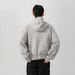 Men's Heavyweight Cleanfit Hooded Zip-Up Sweatshirt - Oversized Streetwear Jacket For Winter & Spring (Gray/Black)_viptrois.com
