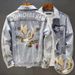 Men's Clothing Chinese Fashion Brand Embroidered Denim Jacket For Men Spring New Style National Trend Print Slim Stretch Jacket All Match Tops_viptrois.com