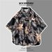 CT Couple Men And Women Pattern Korean Style Student Trend Short Sleeve Floral Shirt Thin Youth Casual Summer Wear_viptrois.com