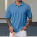 Men's Clothing Daily Casual Shirt Solid Color Lapel Pullover All Match T Shirt Tops_viptrois.com
