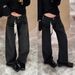 Autumn Winter New Simple Fashion Commuter Washed Black High-Quality Casual Straight-Leg Jeans Unisex_viptrois.com