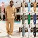 Men's Grey Textured Casual Suit New Style Versatile Breathable Hooded Top And Pants Set For Resort_viptrois.com