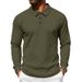 Men's Loose Fit Jacquard Polo Shirt With Lapel Collar - Business Casual Ribbed Knit Top For Office & Commute_viptrois.com