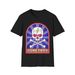 Funny Stained Glass Skull And Bones T-Shirt Mens Womens Tees Top, Halloween Shirt, Spooky Tee_viptrois.com