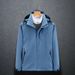 Men's Clothing Couple Outdoor Fashion Rush Clothes Casual Waterproof Jacket Solid Color Hooded Jacket Team Mountaineering Suit_viptrois.com