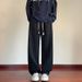 Men's Classic Stripe Jogger Pants – Straight-Leg Comfort Fit For Casual & Streetwear (Grey/Black) – Polyester Non-Iron Design_viptrois.com