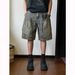 Men's Clothing Distressed Washed Elastic Denim Shorts Niche Deconstructed Design Yellow Mud Dyed Loose Versatile Shorts_viptrois.com