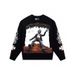 Trendy Brand Skull Print Heavy Cotton Unisex High Street Crew Neck Long Sleeve Sweatshirt_viptrois.com