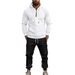 Men's Heavyweight Hooded Sweatshirt And Trousers Set Casual Loose Fit Autumn/Winter Jacket Outfit_viptrois.com