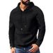 Cross-Border Foreign Trade American Style New European Size Casual Pullover Jacquard Men's Plaid Hooded Sweatshirt With_viptrois.com