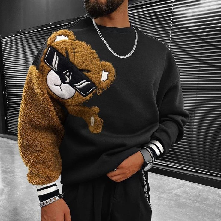 Men's Clothing Round Neck Sweatshirt Men's 3D Printing Men's Round Neck Sweatshirt European And American Autumn And Winter Printed Pullover Sweatshirt_viptrois.com