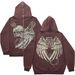 Hoodie Sweatshirt Gothic High Street Full Zipper Oversized Unisex Streetwear Y2 Jacket_viptrois.com