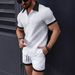 Men's Clothing Summer New Men's Short Sleeved Shirt Shorts Sports Leisure Suit_viptrois.com