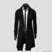 Men's Clothing European Size Foreign Trade Men's Slim Jacket Double Breasted Extra Long Slit Trench Coat Men's Woolen Coat Korean Style Slim_viptrois.com