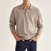 2023 Autumn Long Sleeved V-neck Button Men's Casual Top Polo Shirt_viptrois.com