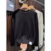 Men's Clothing Autumn And Winter New Button Long Sleeved Sweater Men's Solid Color Inner Bottoming Shirt Warm Trend_viptrois.com