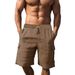 Men's Clothing Work Shorts With Multiple Pockets And Drawstring Pants Beach Shorts_viptrois.com