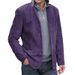 "Men's Retro Suede Lapel Casual Jacket – Vintage-Inspired Lightweight Coat – Khaki/Black/Army Green"_viptrois.com