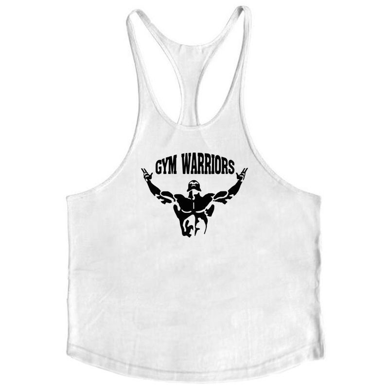 Muscle Men's Fitness Training Clothes, Cotton Vest, Thin Shoulder Strap, Bottoming Shirt, Loose And Breathable Top, Sweat-absorbing And Breathable_viptrois.com
