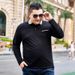 Large Size Men's Spring And Autumn Lapel Collar Business T-shirt Men's Fat POLO Pocket T-shirt Men's Winter Fattened Large Bottoming Shirt_viptrois.com