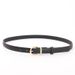Korean New Black Trimmed Thin For Women Simple Versatile PU Small Ladies Gold Buckle Jeans Belt_viptrois.com
