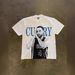 Pure Cotton Oversized Curry Goodnight Print Loose Short Sleeved T-Shirt 250g Heavyweight Y2K Style for Couples_viptrois.com