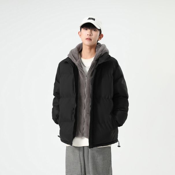 Large Size Padded Jacket For Men, Fake Two-piece Down Padded Jacket, Loose And Thickened Padded Jacket For Men._viptrois.com