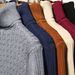 High Neck Knitted Sweater For Autumn And Winter, Warm Sweater For Men, Thick Teenage Sweater_viptrois.com