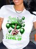 Camiseta Patrón Reina El Cumpleaños La Reina, Mezcla Poliéster, Camiseta Casual Cuello Redondo Con Estampado Globos Y_viptrois.com