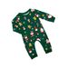 Christmas Santa Claus Snowflake letters Christmas Family suit printed homewear pajamas_viptrois.com
