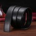 Men's Automatic Buckle Headless Belt Belt Body PVC Litchi Grain Belt Buckleless Automatic Belt Business Belt_viptrois.com