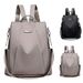 Kjiuyou Solid Color Women Large Capacity Anti-theft Oxford Cloth Shoulder Bag Backpack_viptrois.com