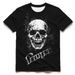 Men's Clothing Cotton T Shirt Fashion Men's Short Sleeved Top Punk Style Skull 3d Direct Injection T Shirt_viptrois.com