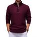 Men's Half-Zip Fleece-Lined Sweater – Warm Autumn/Winter Pullover, Casual & Stylish (M-4XL)_viptrois.com