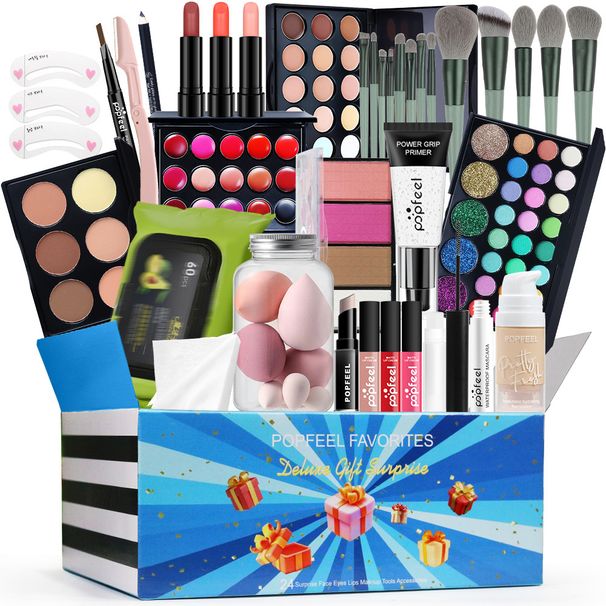 Sets Eye Shadow Lipstick Full Combination Beginner Cosmetics Set Light Nude Makeup_viptrois.com
