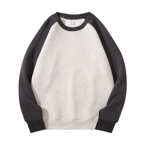 Men's Clothing Premium Cotton Blend Drop-Shoulder Long Sleeve Crewneck Sweatshirt - Stylish Color Blocking | Relaxed Fit Unisex Pullover_viptrois.com