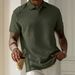 Minimalist Button-Up Short Sleeve Shirt – Men's Solid Color Casual Polo (Breathable Cotton, 6 Colors, S-XXXL) – Everyday Essential For Work & Leisure_viptrois.com