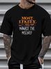 Most Likely To Halloween Manage The Mischief Matching T-Shirt Designer Clothes Graphic Casual T-Shirt For Women Casual Female Unisex Top For Everyday Wear Comfortable Soft Breathable Stylish Women Print Round Neck Short Sleeve Slightly Stretched_viptrois.com