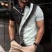 New 3D Printed Young Men's Light Luxury Leisure High Quality Polo Shirt Lapel Button Business Match Color Breathable T-Shirts_viptrois.com