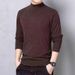 boy De Rong Half Turtleneck Long Sleeve T-Shirt Men, Autumn And Winter Slim Fit Solid Color Inner Wear, Trendy Clothing,_viptrois.com